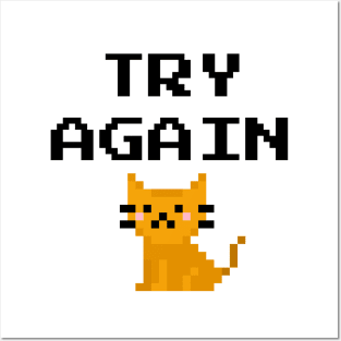 Try again - cat Posters and Art